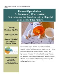 Heroin/Opioid  A Community Conversation @ Sanford City Hall Chambers