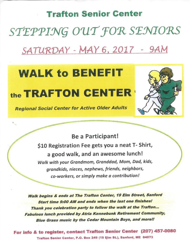 Stepping Out for Seniors @ Trafton Center | Sanford | Maine | United States
